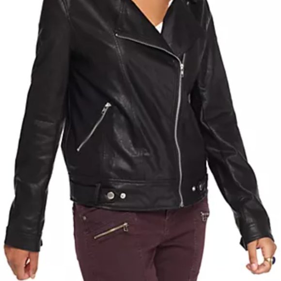 S Faux Leather Jacket by Blu Pepper - Picture 2 of 8